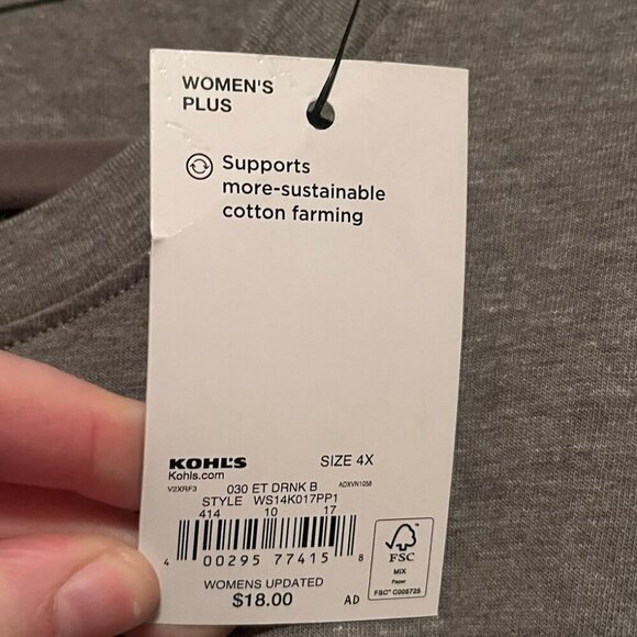 Merry Christmas Wine Graphic Long Sleeve Tee Size 4xl - Picture 4 of 5